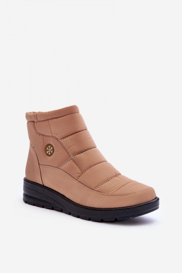 damen isolierte Schneestiefel in sandfarben Helis