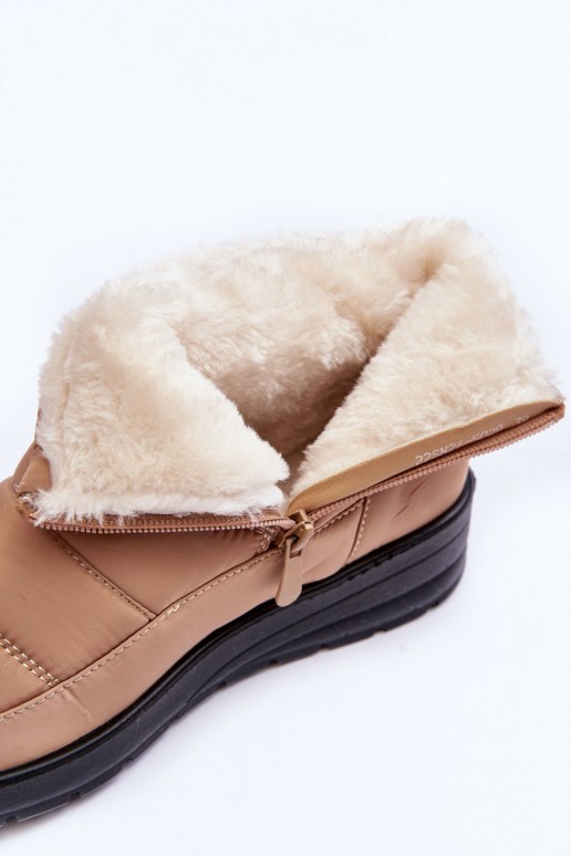 damen isolierte Schneestiefel in sandfarben Helis