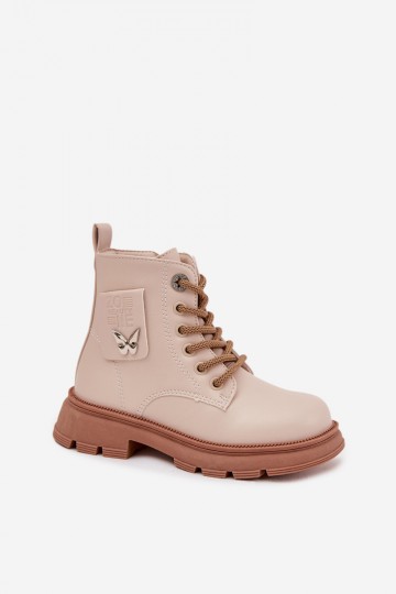 Kinder isolierte Stiefeletten in sandfarben Alverina