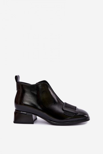 lackierte gefütterte Stiefeletten Klocke Artiker 59C0108 in schwarz 2