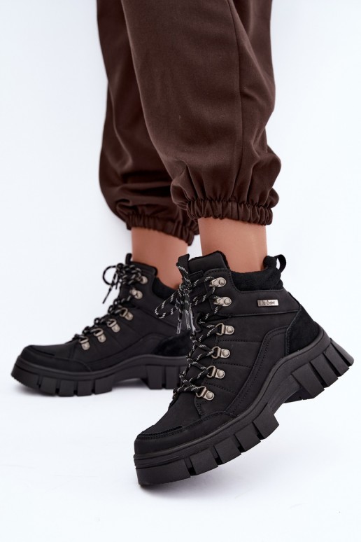 gefütterte Damenschuhe Lee Cooper LCJ-26-31-4580 in schwarz