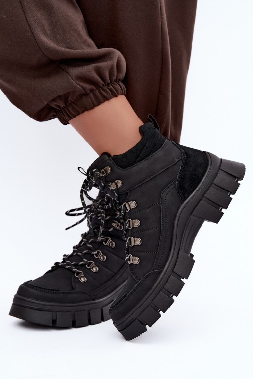 gefütterte Damenschuhe Lee Cooper LCJ-26-31-4580 in schwarz