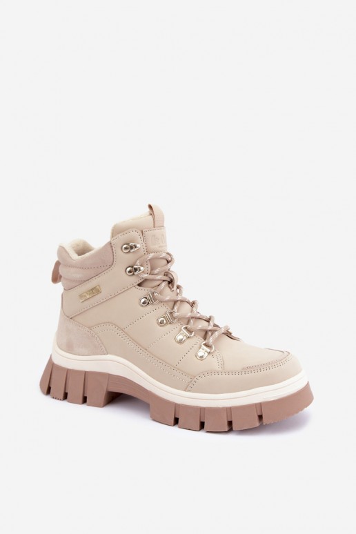gefütterte Damenschuhe Lee Cooper LCJ-26-31-4581 in sandfarben