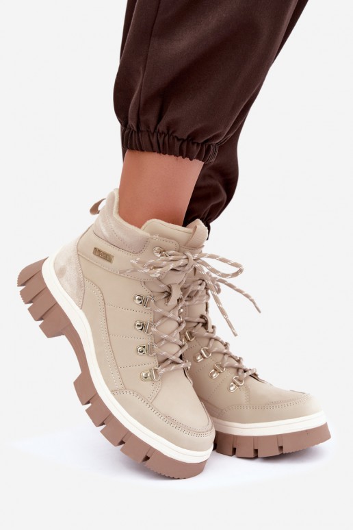 gefütterte Damenschuhe Lee Cooper LCJ-26-31-4581 in sandfarben