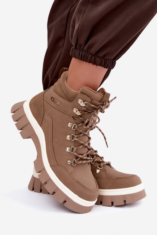 gefütterte Damenschuhe Lee Cooper LCJ-26-31-4582 in sandfarben