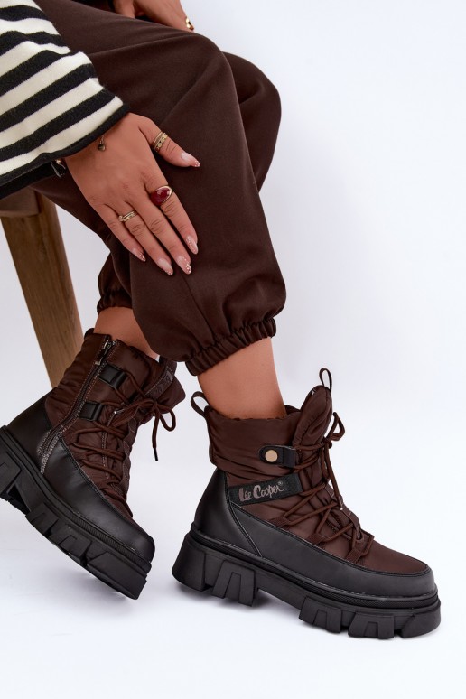 Damen Schneestiefel Lee Cooper LCJ-26-01-4631 in braun