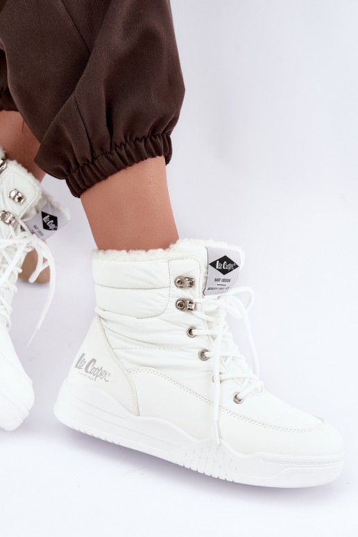Schnürschuhe für den Schnee Lee Cooper LCJ-44-4563 in weiß