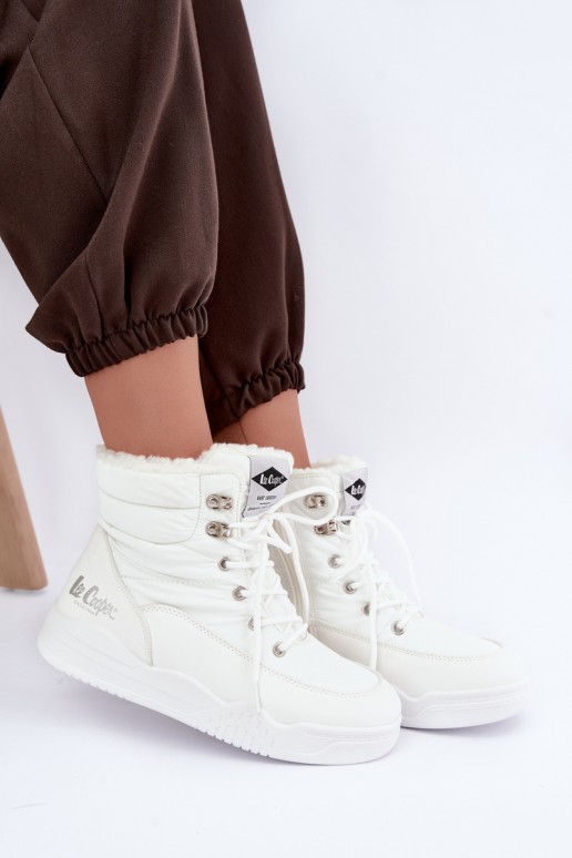 Schnürschuhe für den Schnee Lee Cooper LCJ-44-4563 in weiß