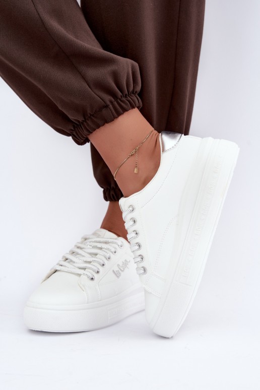 Sneaker mit Plattform Lee Cooper LCJ-26-44-4561 in weiß