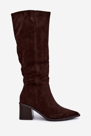 Wärmende Knöchelstiefel in Schokoladenfarbe Isenna 2