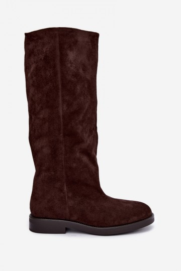 Knöchelstiefel mit breiten Absätzen in Schokoladenfarbe Jasmire 2