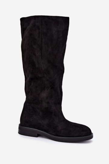 Knöchelstiefel mit breiten Absätzen in Schwarz Jasmire