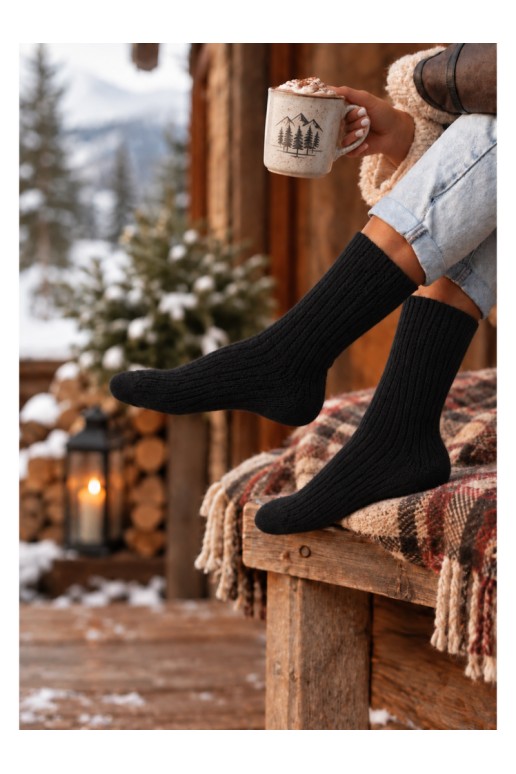 Damen schwarze Socken