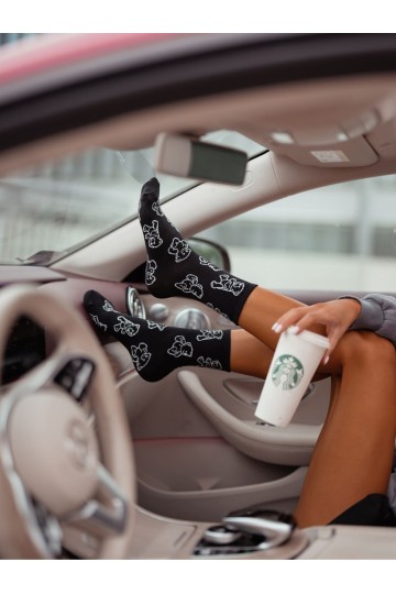 Schwarze Damen-Socken Contury Misia