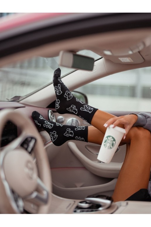 Schwarze Damen-Socken Contury Misia