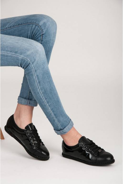 Lackierte Sneakers mit Espadrille-Sohle Q53-1B VICES - 2 Lackierte Sneakers mit Espadrille-Sohle Q53-1B VICES - 2