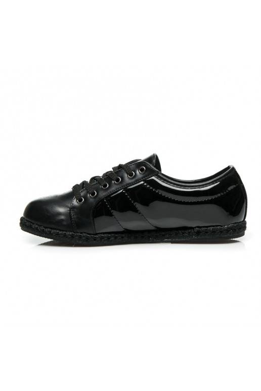 Lackierte Sportschuhe mit Espadrille-Sohle Q53-1B
