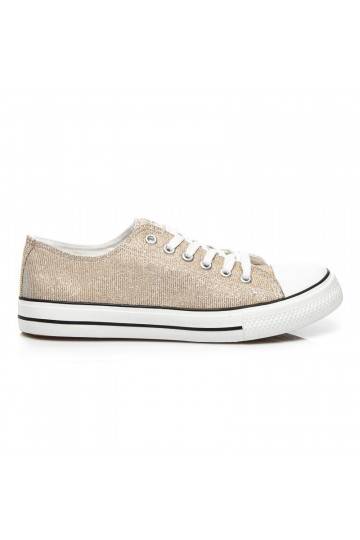 Glitzer-dekorierte Sneakers Princess Gold BL42GO 2