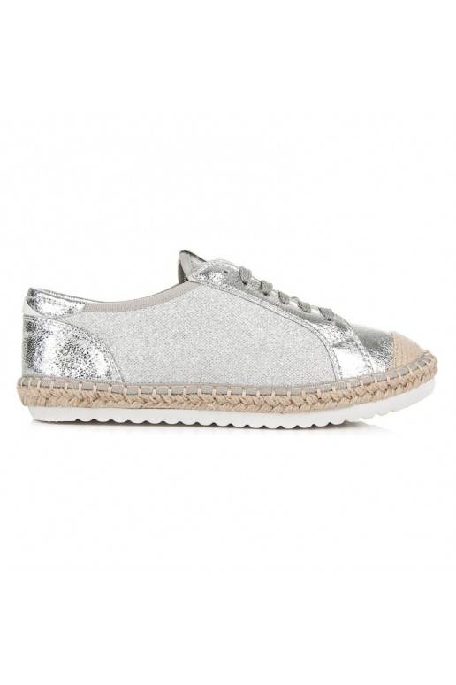 Textil-Espadrilles in Grau- und Silbertönen HSYFA11S  - 2 Textil-Espadrilles in Grau- und Silbertönen HSYFA11S  - 2
