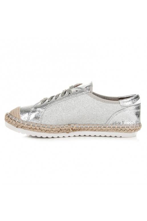 Textile graue und silberne Espadrilles HSYFA11S