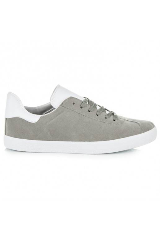 Herren graue und weiße Freizeitschuhe 85-158G
