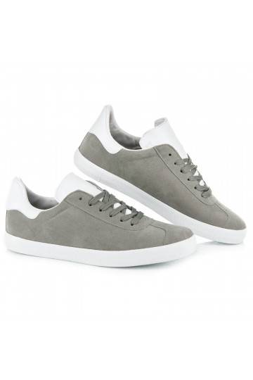 Herren graue und weiße Freizeitschuhe 85-158G