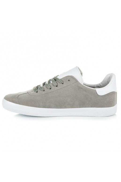 Herren graue und weiße Freizeitschuhe 85-158G