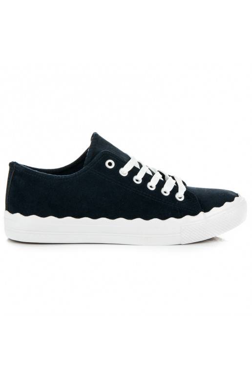 Dunkelblaue Schnür-Tennisschuhe AB-174DK.BL  - 3 Dunkelblaue Schnür-Tennisschuhe AB-174DK.BL  - 3