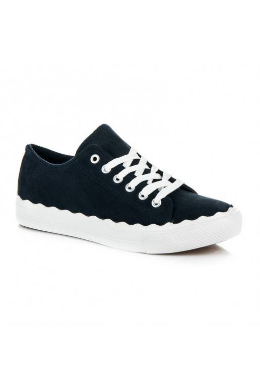 Dunkelblaue Schnür-Tennisschuhe AB-174DK.BL  - 4 Dunkelblaue Schnür-Tennisschuhe AB-174DK.BL  - 4