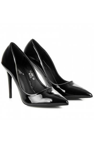 Schwarze Lackschuhe mit hohen Absätzen 2