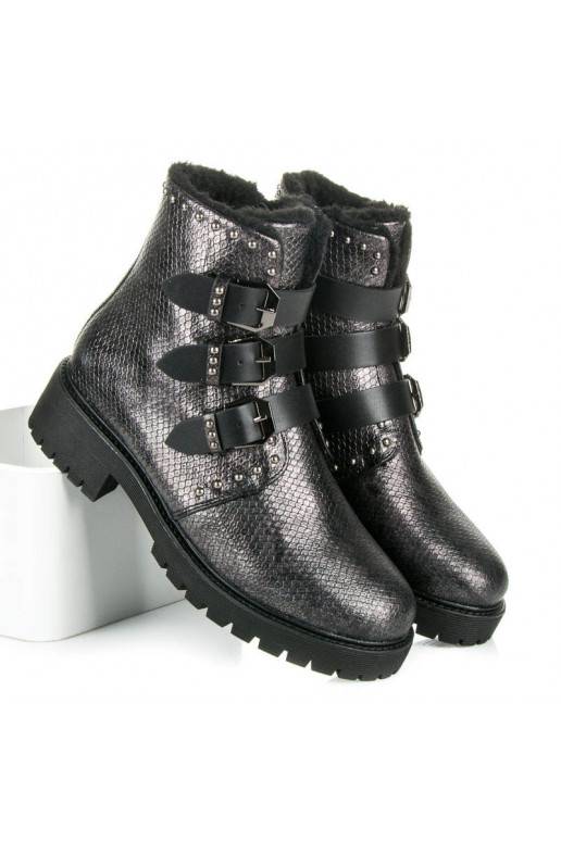 Stylische beheizte Betler-Schnallenstiefel JT39-2BR  - 2 Stylische beheizte Betler-Schnallenstiefel JT39-2BR  - 2