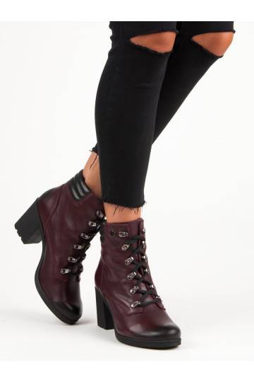 Dunkelrote Damenschuhe VINCEZA Lace Up 1274/5BUR 2