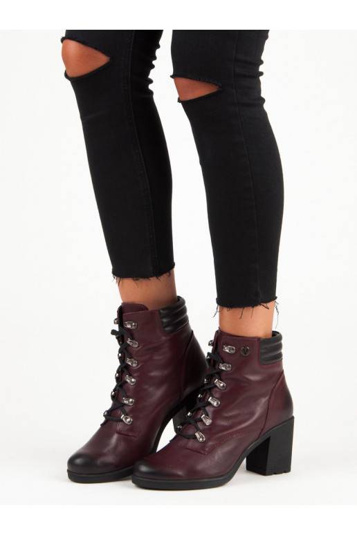 Dunkelrote Damenschuhe VINCEZA Lace Up 1274/5BUR  - 5