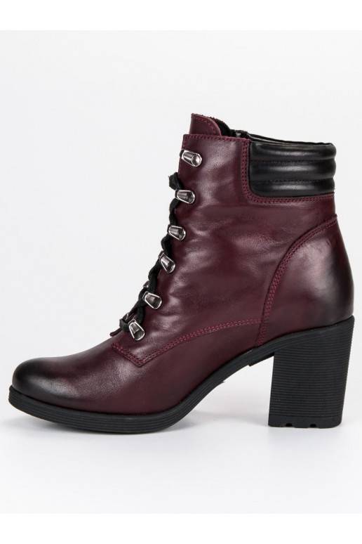Dunkelrote Damenschuhe VINCEZA Lace Up 1274/5BUR