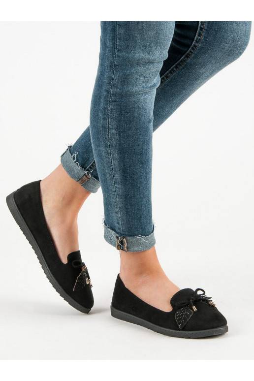 Ballerinas aus schwarzem Wildleder SBHX-20B  - 1 Ballerinas aus schwarzem Wildleder SBHX-20B  - 1