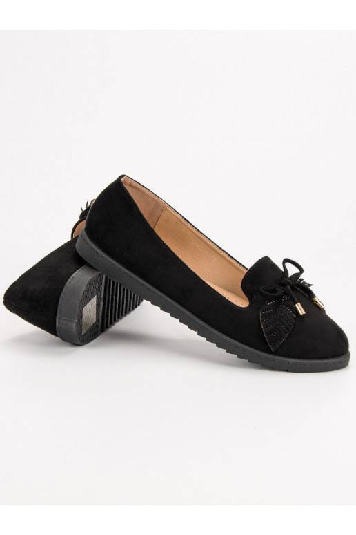 Ballerinas aus schwarzem Wildleder SBHX-20B  - 6 Ballerinas aus schwarzem Wildleder SBHX-20B  - 6