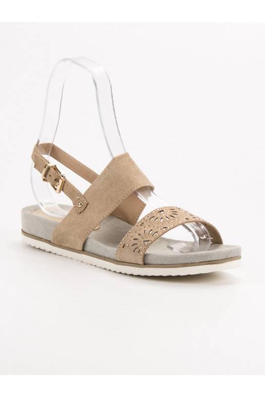 Beige durchbrochene Sandalen 9SD35-0991BE  - 6 Beige durchbrochene Sandalen 9SD35-0991BE  - 6