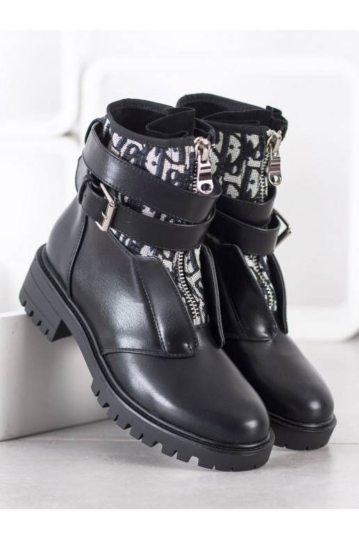 Modische Stiefel mit Reißverschlüssen BAT_NC1051B  - 2 Modische Stiefel mit Reißverschlüssen BAT_NC1051B  - 2