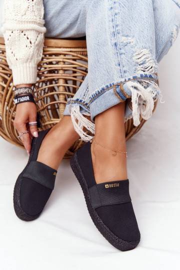 Schwarze Espadrilles