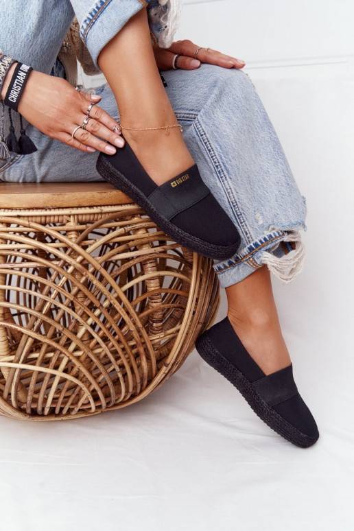Schwarze Espadrilles Schwarze Espadrilles