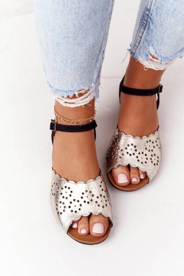 Damensandalen aus Naturleder 2