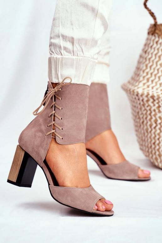 Damen-Sandale, Sandalette mit hohem...