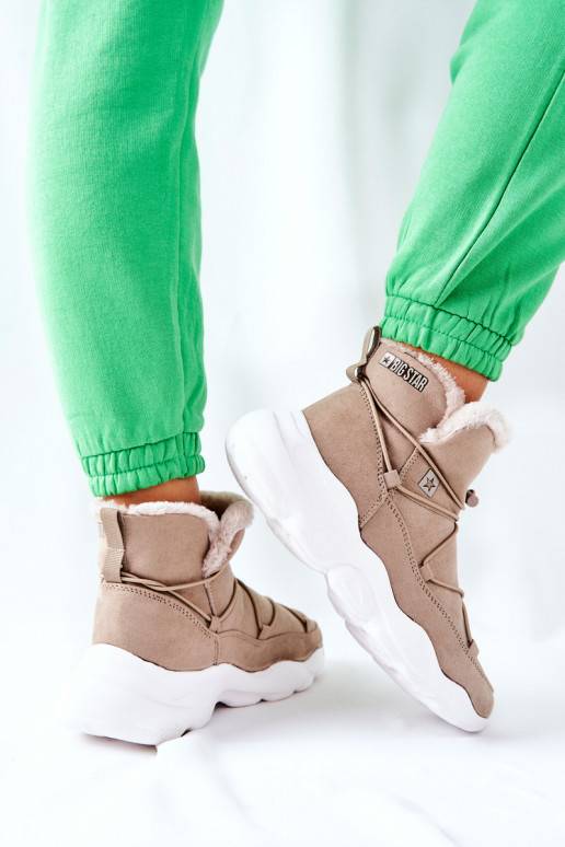 Beheizte Schneestiefel in Beige Beheizte Schneestiefel in Beige