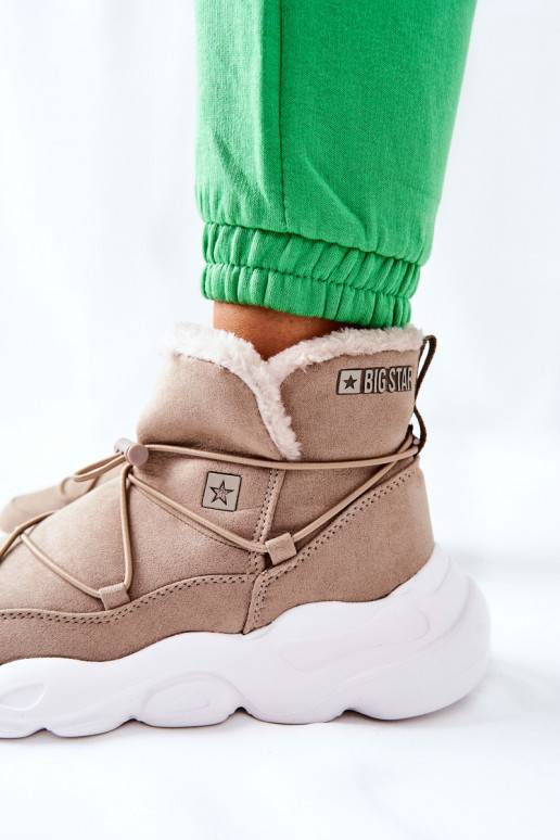 Beheizte Schneestiefel in Beige Beheizte Schneestiefel in Beige