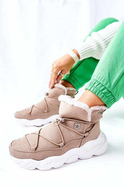 Beheizte Schneestiefel in Beige Beheizte Schneestiefel in Beige