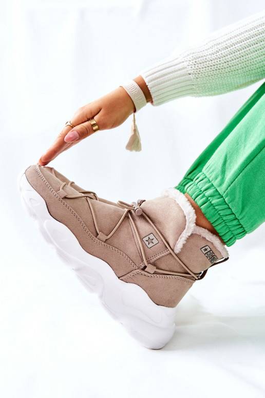 Beheizte Schneestiefel in Beige Beheizte Schneestiefel in Beige