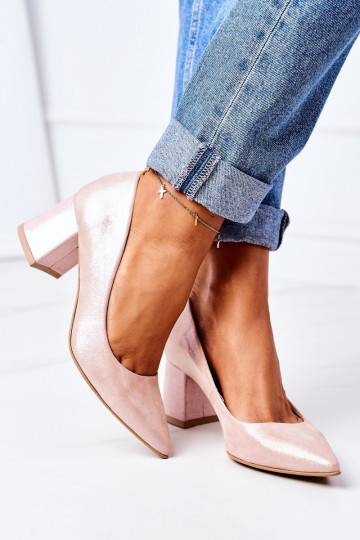 Rosa Satinschuhe
