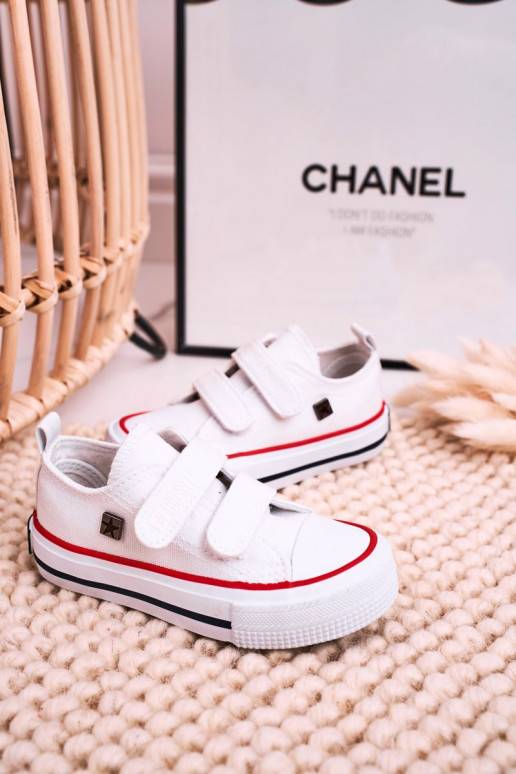 Kinder-Freizeitschuhe mit Klebeverschlüssen, Farbe Weiß