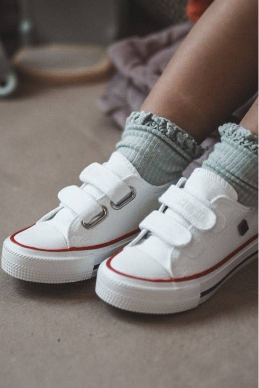 Kinder-Freizeitschuhe mit Klebeverschlüssen, Farbe Weiß