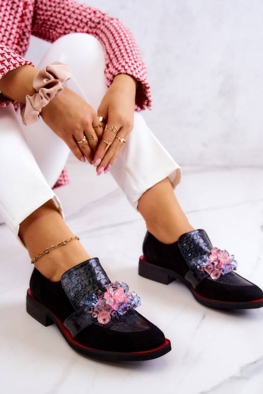 Wildlederstiefel mit Ornamenten in... Wildlederstiefel mit Ornamenten in...